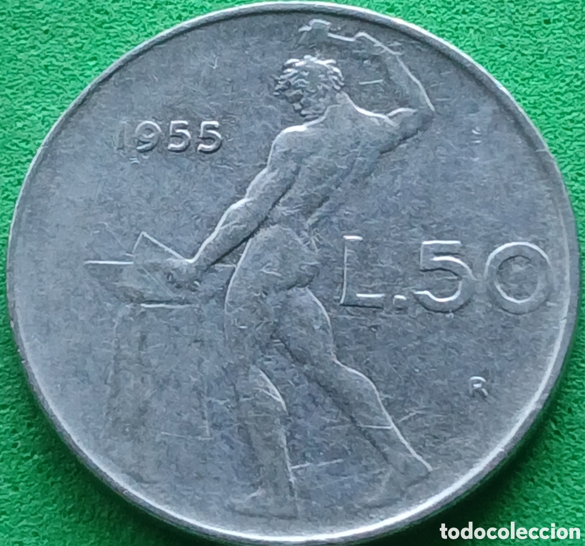 Monedas antiguas de Europa: Italia 50 liras 1955 km#95.1