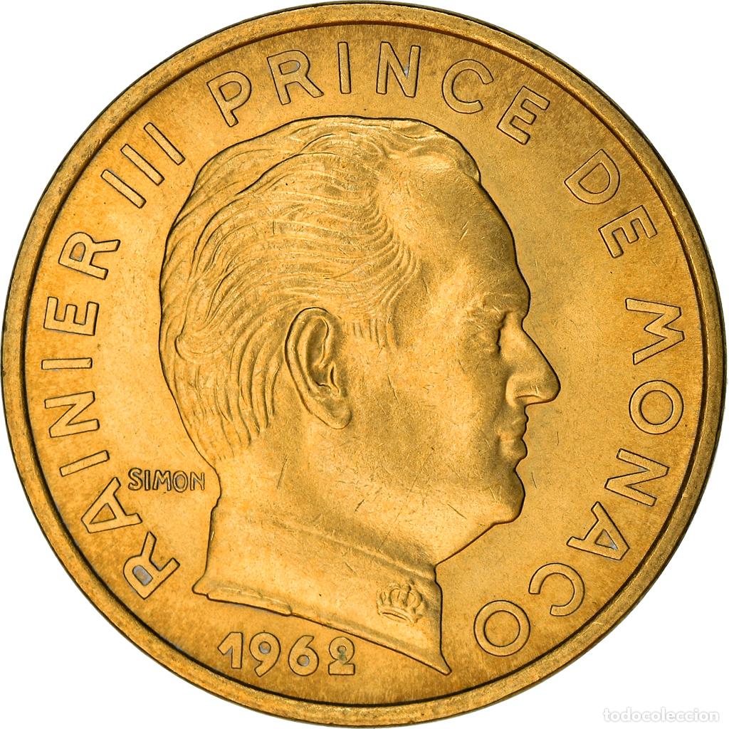 Monedas antiguas de Europa: [#930325] Moneda, M&oacute;naco, Rainier III, 50 Centimes, 1962, MBC, Aluminio - bronce, KM:144