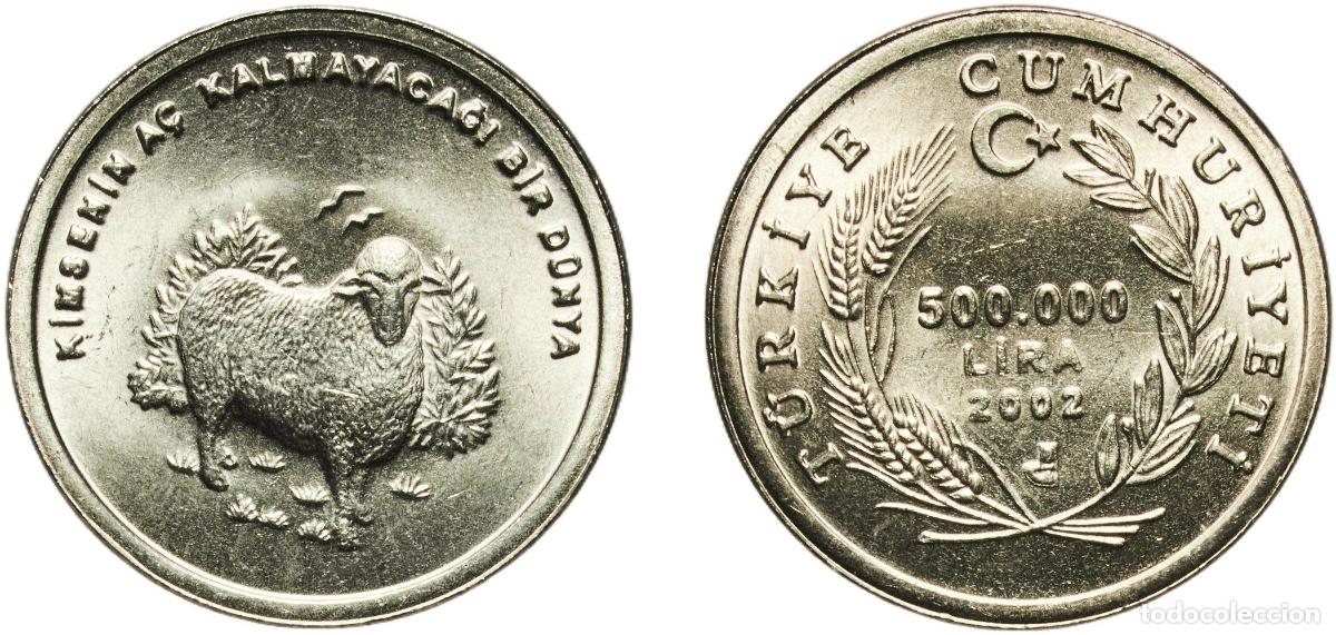 Monedas antiguas de Europa: Turkey Republic 2002 500 000 Lira (FAO) Copper-nickel (301300) 4.64g UNC KM 1161
