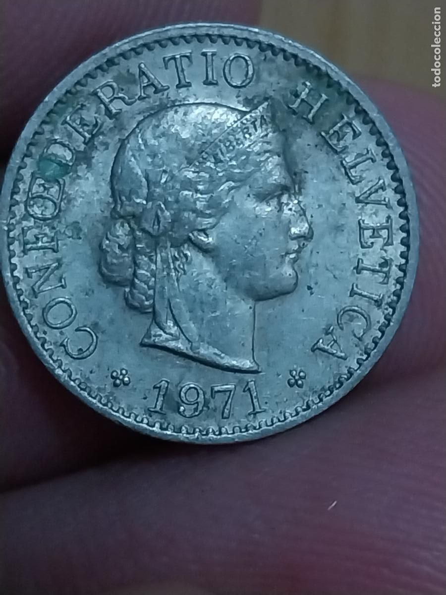 Monedas antiguas de Europa: SUIZA 1971 5 FRANCO MONEDA ORIGINAL CIRCULADA
