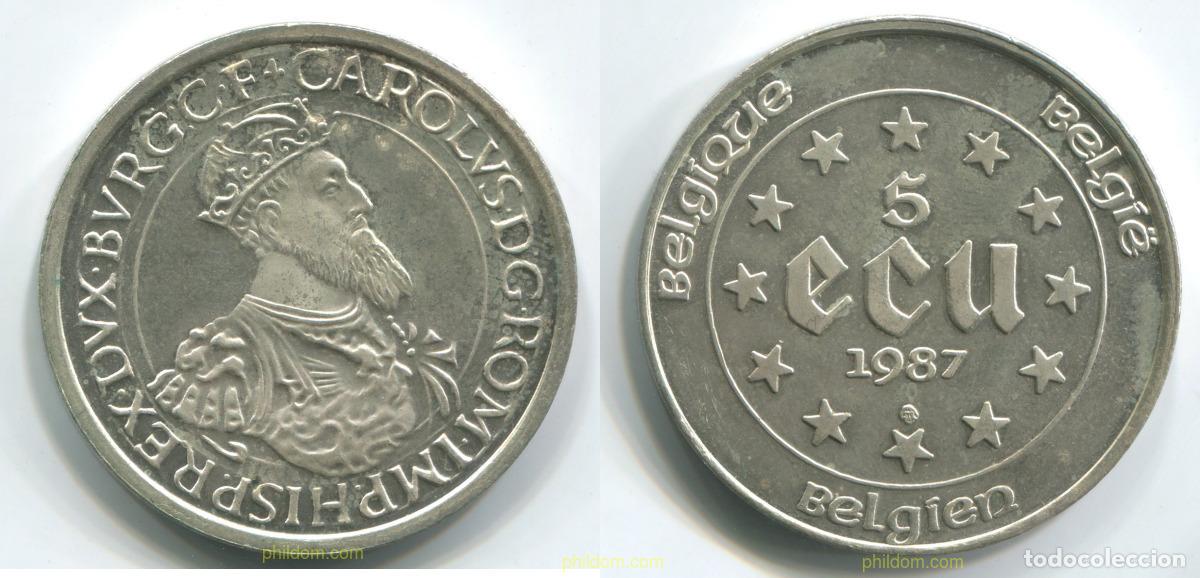 Monedas antiguas de Europa: 650 BELGICA 1987 5 ECU BELGICA 1987