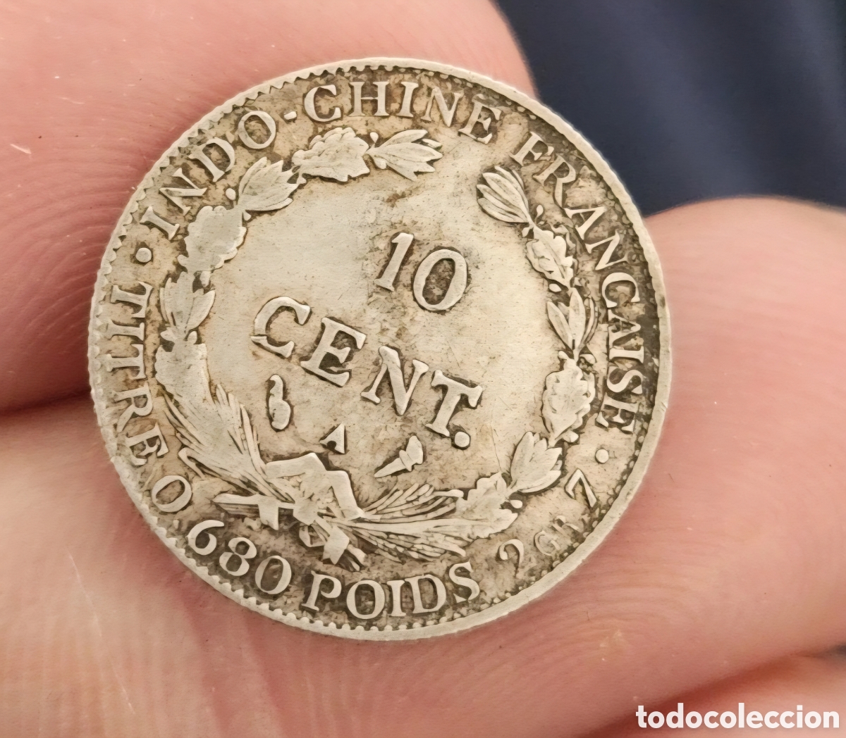 Monedas antiguas de Europa: Ancienne pi&egrave;ce de monnaie 10 centimes indochine 1922 A - Argent