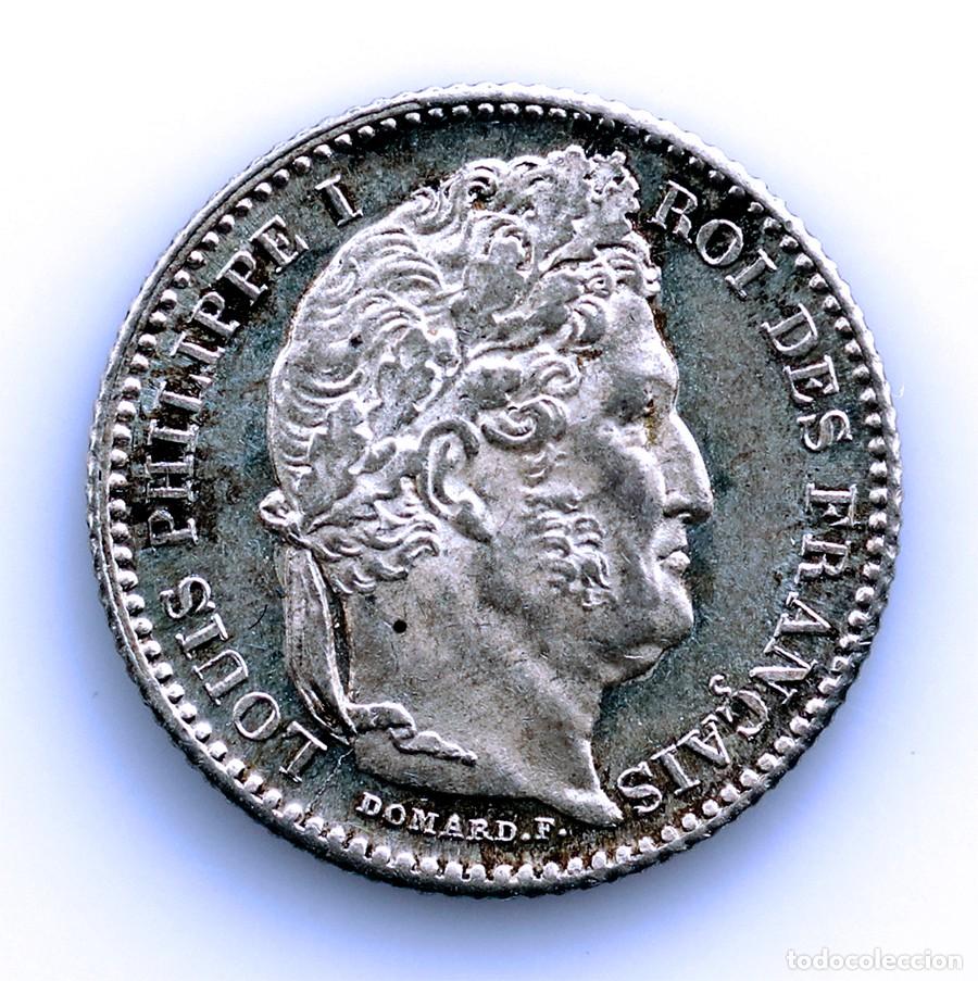 Monedas antiguas de Europa: SC-Francia-LOUIS PHILIPPE I. 25 centimes 1847 Paris . SC-/UNC- Plata 1,27 g.