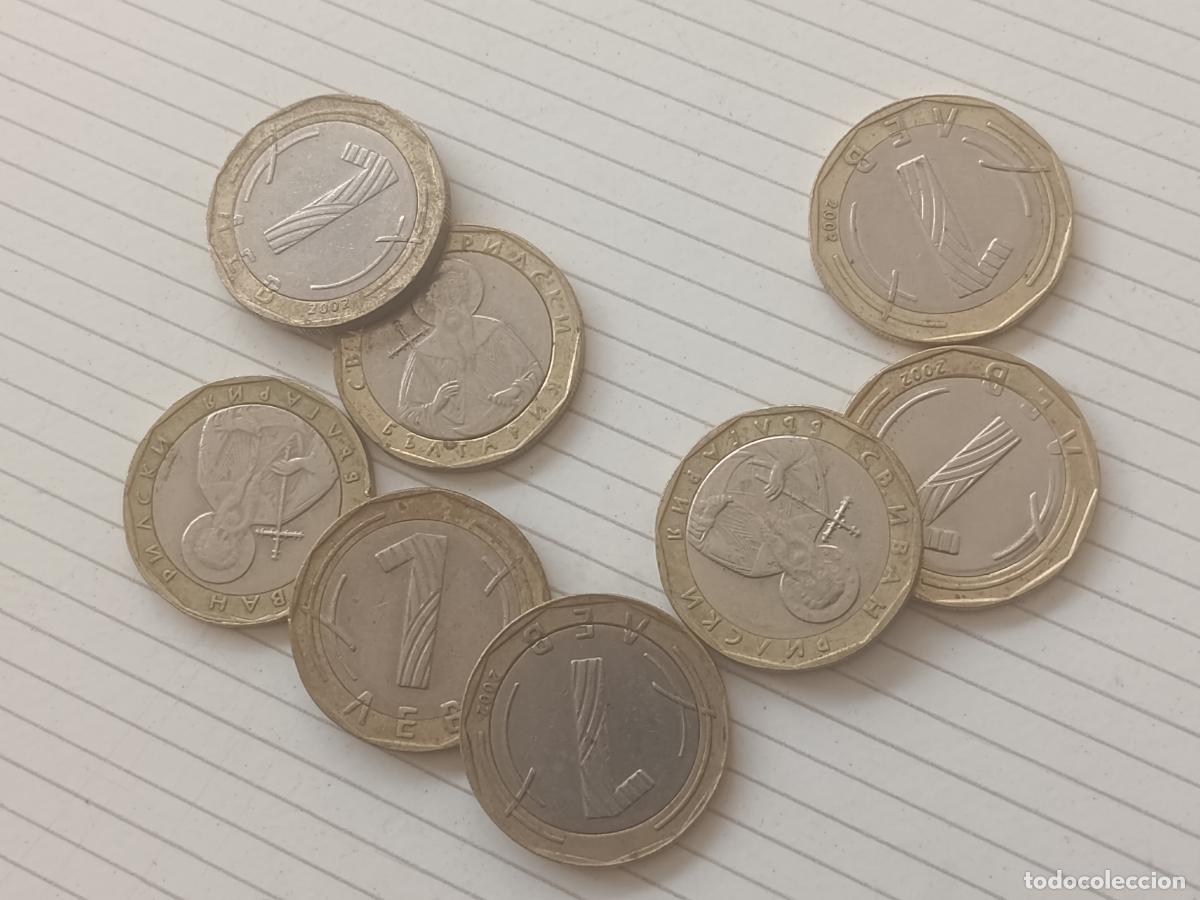 Monedas antiguas de Europa: Bulgaria: 8 monedas de 1 leva