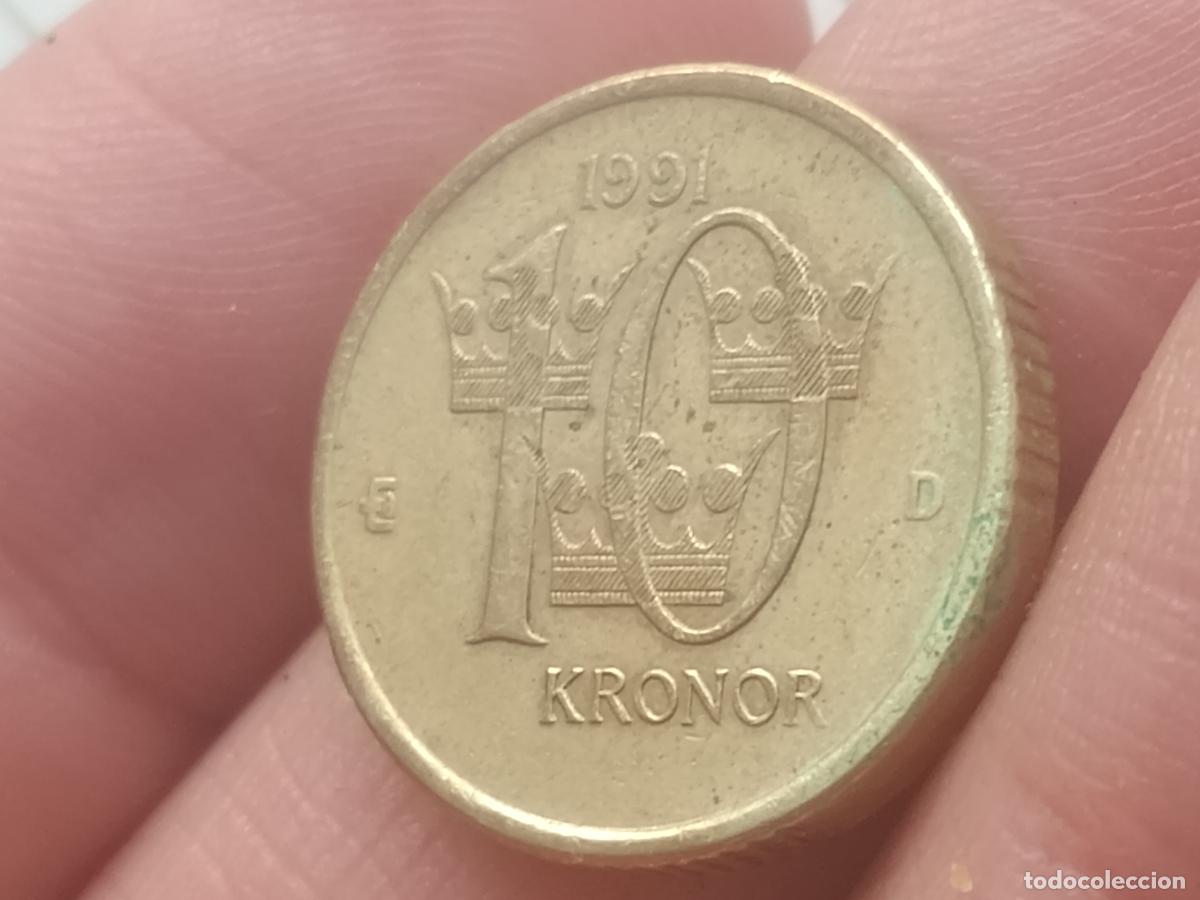 Monedas antiguas de Europa: 10 KRONOR, SUECIA. 1991