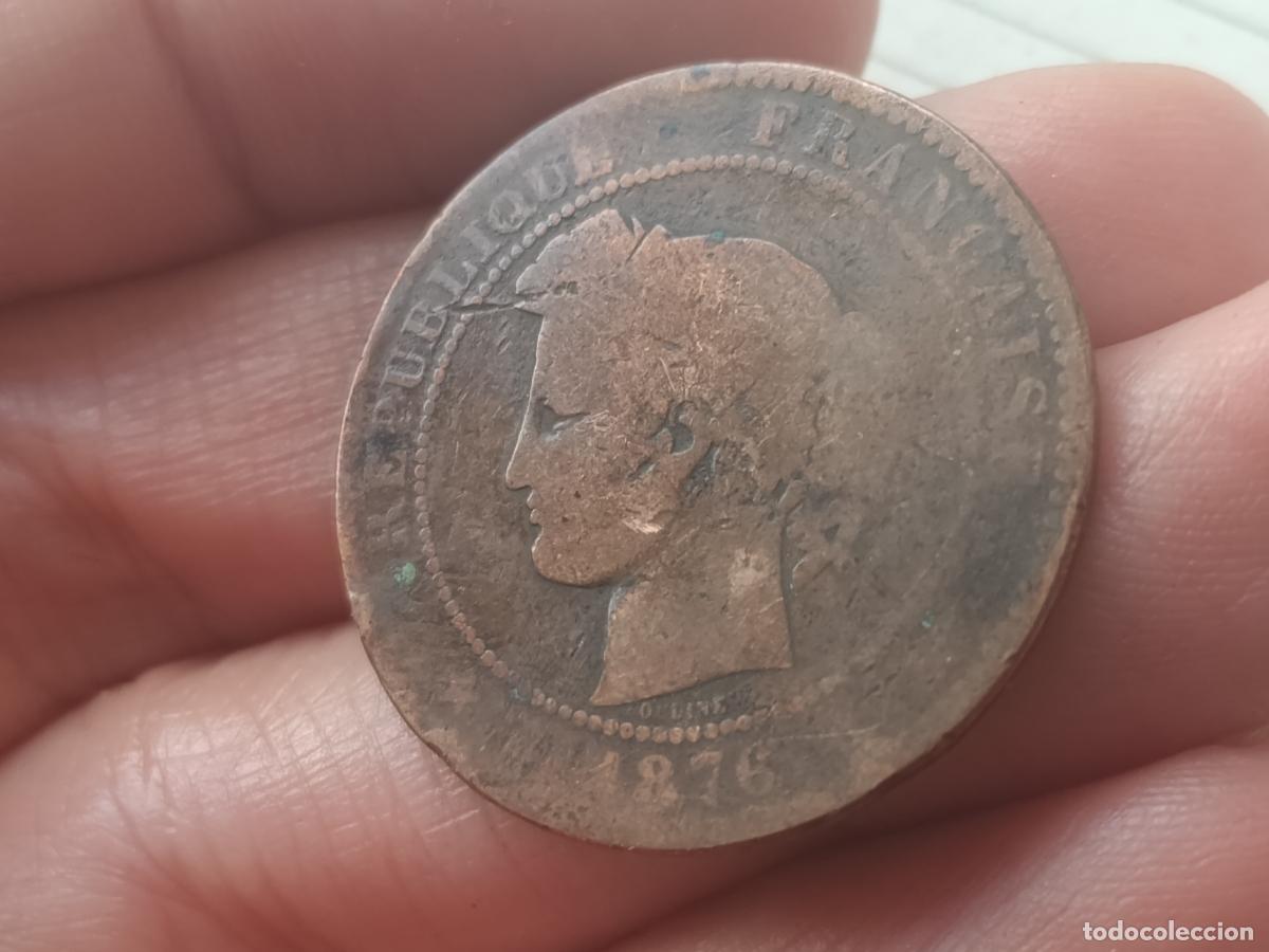 Monedas antiguas de Europa: Francia. 10 centimes 1876