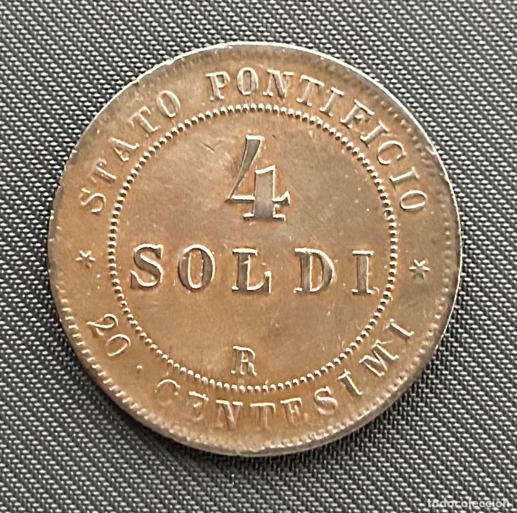 Monedas antiguas de Europa: 4 SOLDI 1868 LOS ESTADOS PONTIFICIOS