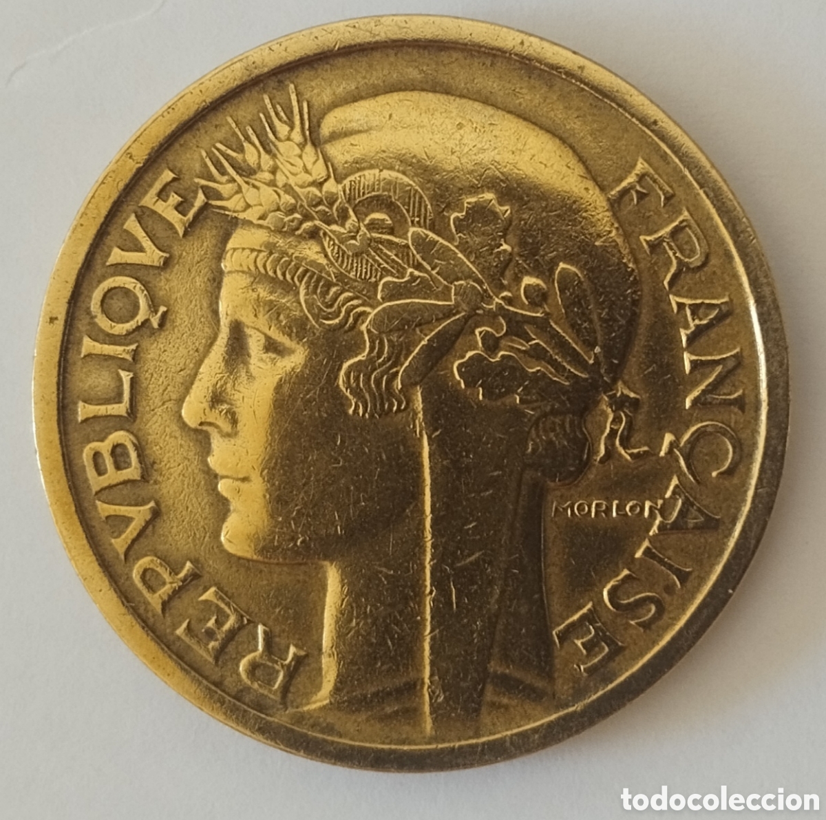 Monedas antiguas de Europa: MONEDA DE FRANCIA DE 2 FRANCOS 1938 (FOTO)