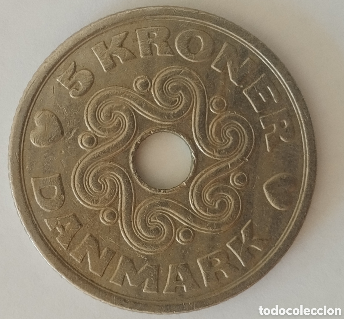 Monedas antiguas de Europa: MONEDA DE DINAMARCA DE 5 CORONAS 1990 (FOTO)