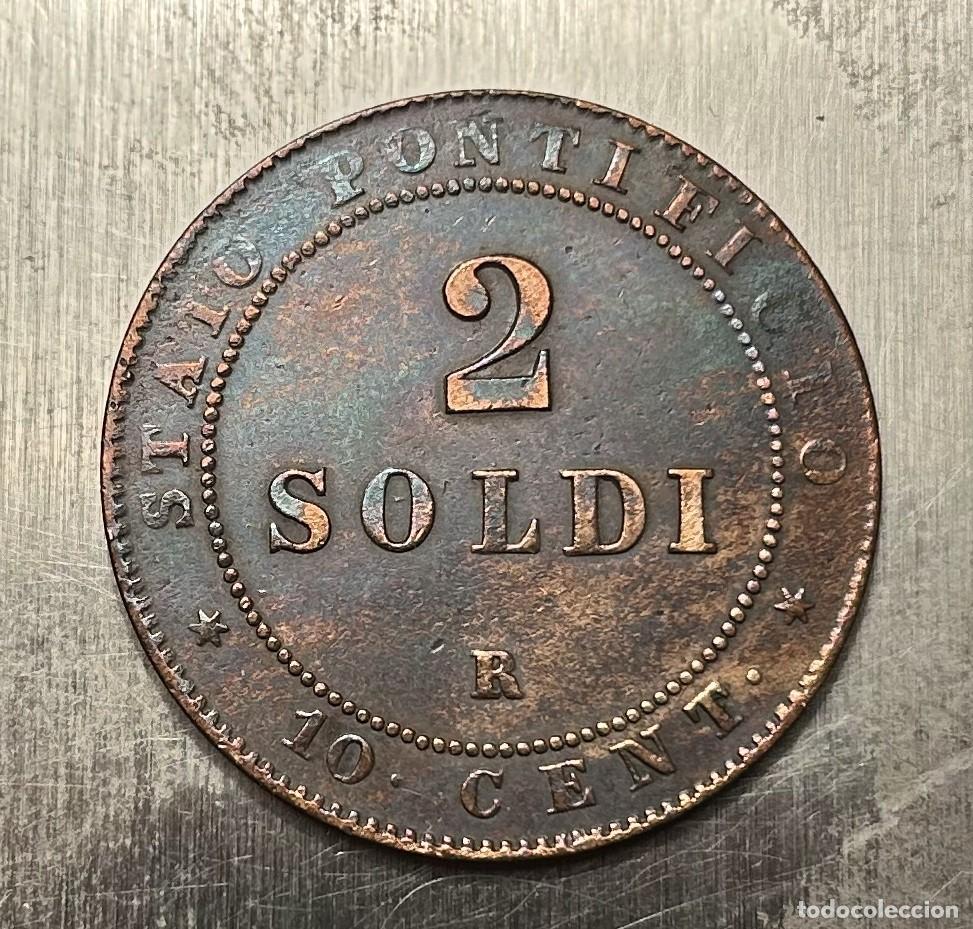 Monedas antiguas de Europa: 2 SOLDI 1867 LOS ESTADOS PONTIFICIOS