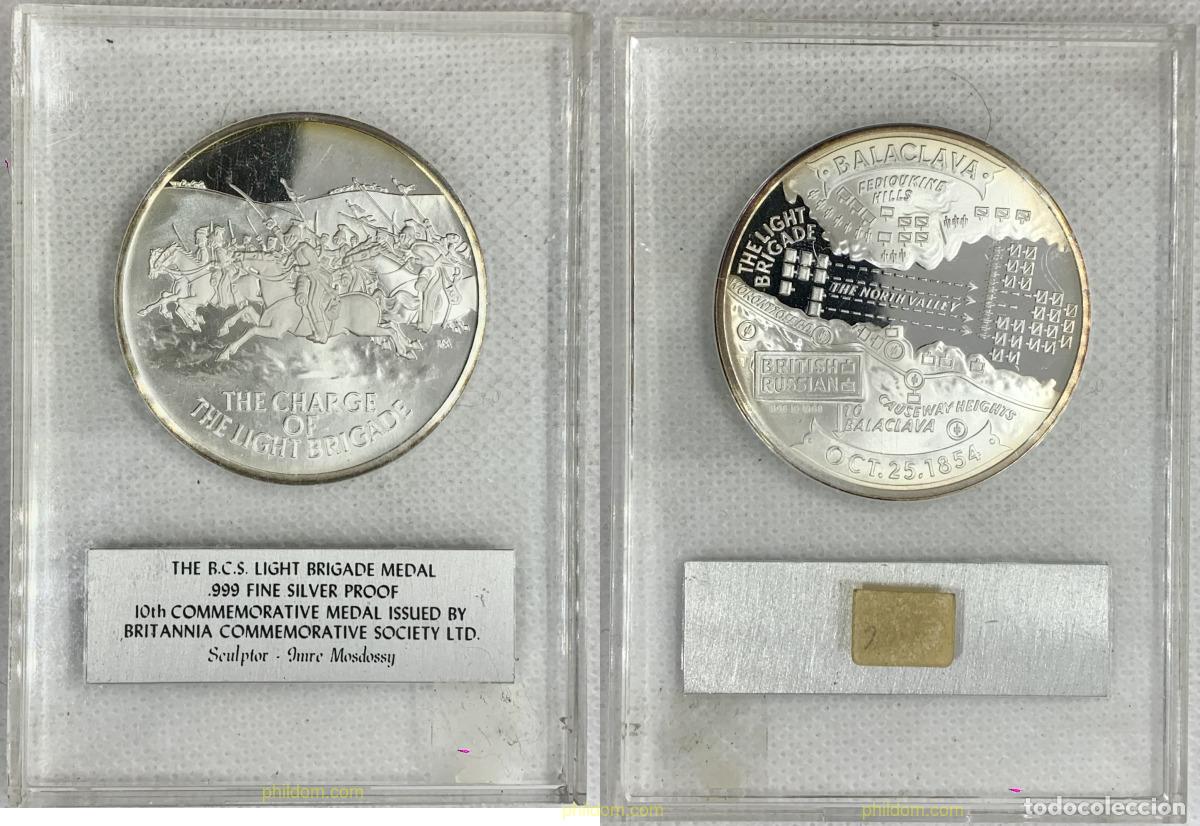 Monedas antiguas de Europa: 2861 GRAN BRETA&Ntilde;A 2023 THE CHARGE OF THE LIGHT BRIGADE BALACLAVA OCT. 25.1825 MEDAL 41.5 GRAMS OF
