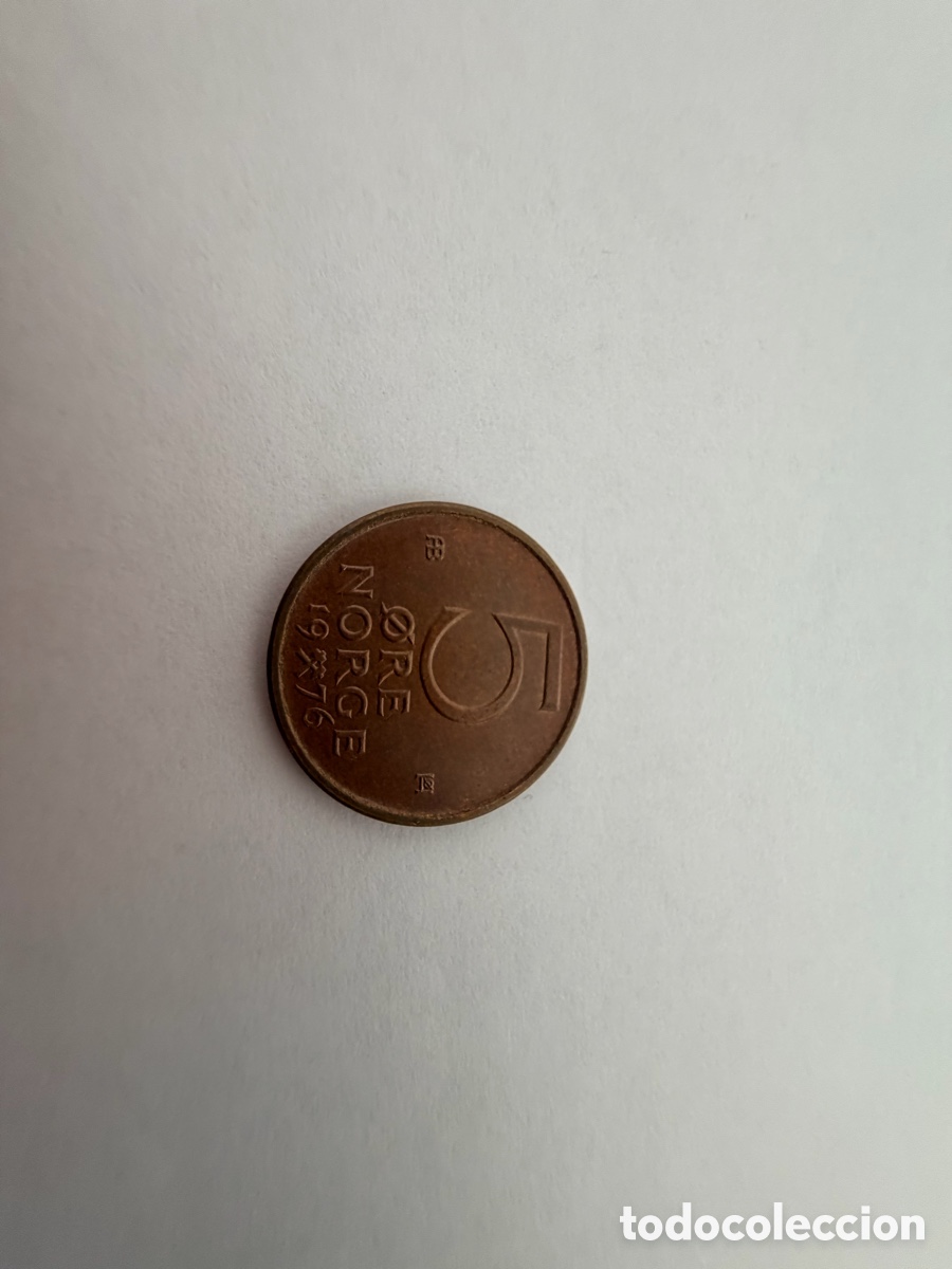 Monedas antiguas de Europa: 5 &Oslash;re Noruega (1976)