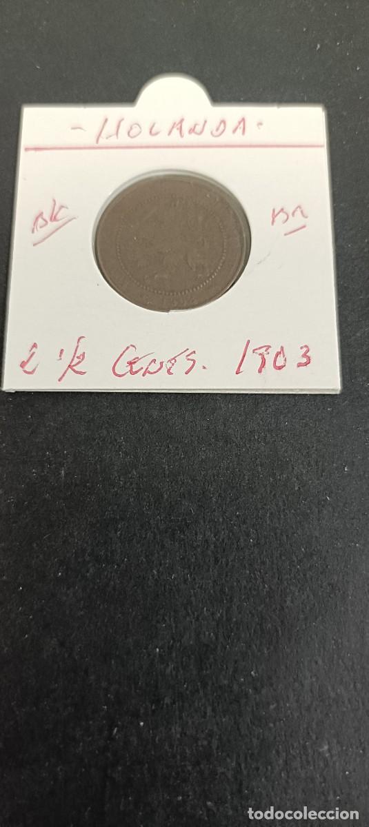 Monedas antiguas de Europa: HOLANDA 2 1/2 CENTIMOS 1903 BC KM=134 (BRONCE)