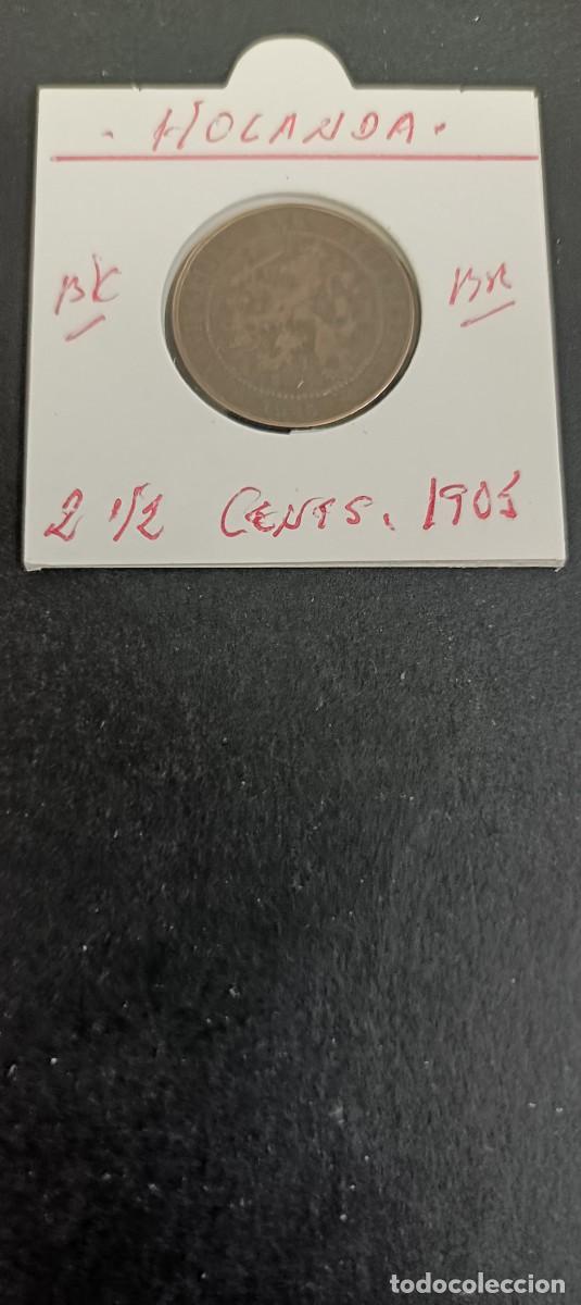 Monedas antiguas de Europa: HOLANDA 2 1/2 CENTIMOS 1905 BC KM=134 (BRONCE)