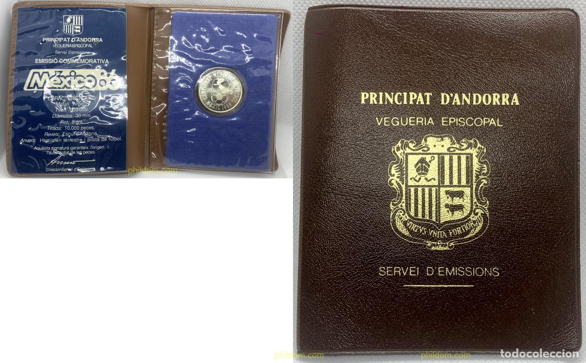 Monedas antiguas de Europa: 3156 ANDORRA. Adm&oacute;n espa&ntilde;ola 1986 10 DINERS - MUNDIAL DE FUTBOL MEXICO 86