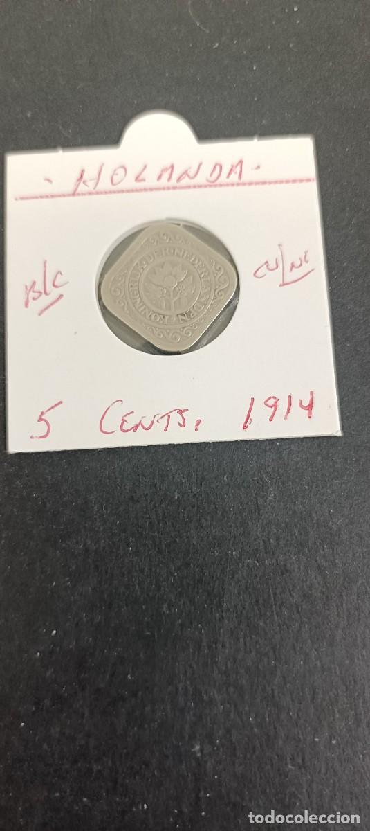 Monedas antiguas de Europa: HOLANDA 5 CENTIMOS 1914 BC KM=153 (CUPRONIQUEL)