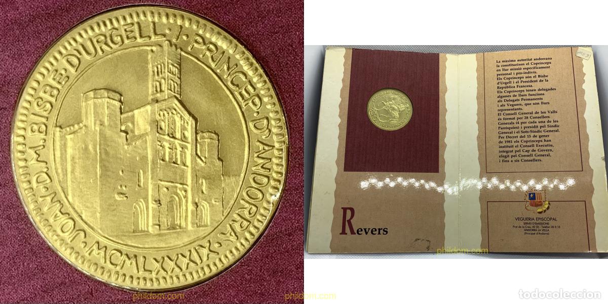 Monedas antiguas de Europa: 3162 ANDORRA. Adm&oacute;n espa&ntilde;ola 1989 ANDORRA 25 DINERS 1989 MILENARIO BISBE SALA