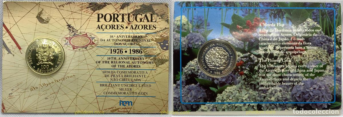 Monedas antiguas de Europa: 3161 AZORES 1986 AZORES 100 ESCUDOS 1986 10 ANIVERSARY OF THE REGIONAL AUTONOMY OF THE AZORES
