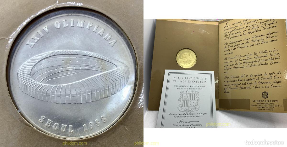 Monedas antiguas de Europa: 3160 ANDORRA. Adm&oacute;n espa&ntilde;ola 1988 ANDORRA 20 DINERS 1988 OLIMPIADA SEUL-ESTADIO