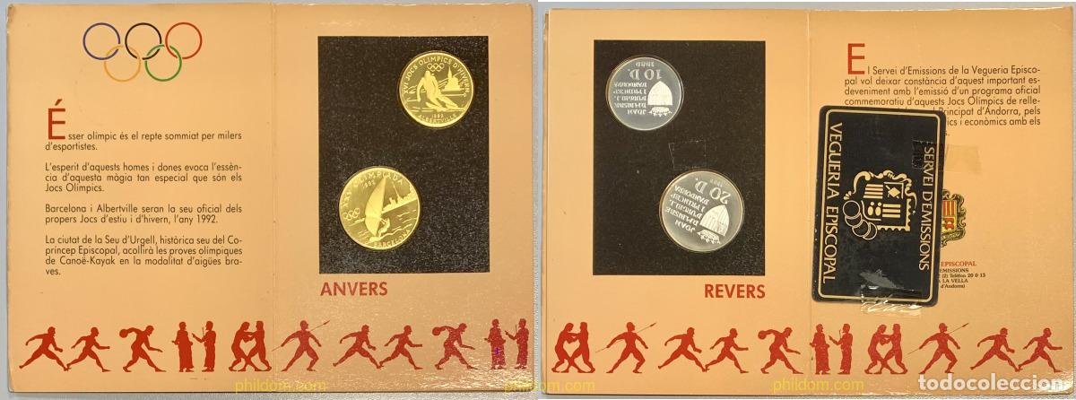Monedas antiguas de Europa: 3263 ANDORRA. Adm&oacute;n espa&ntilde;ola 1989 ANDORRA 20 DINERS 1989 II SERIE OLIMPICA BARCELONA - ALBERTVILL