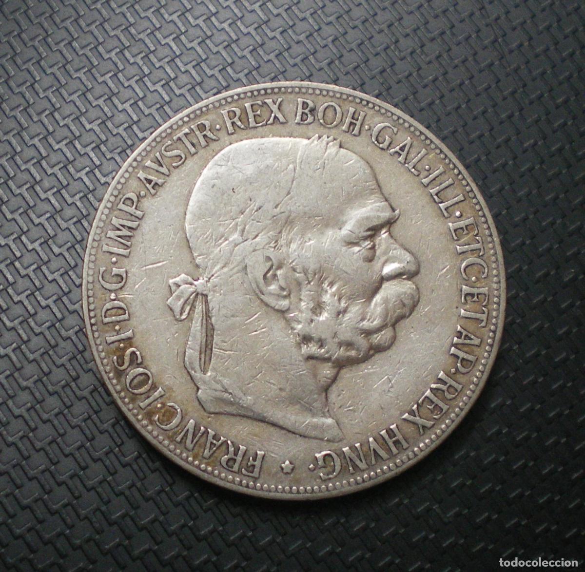 Monedas antiguas de Europa: AUSTRIA - 5 CORONAS de PLATA a&ntilde;o 1900