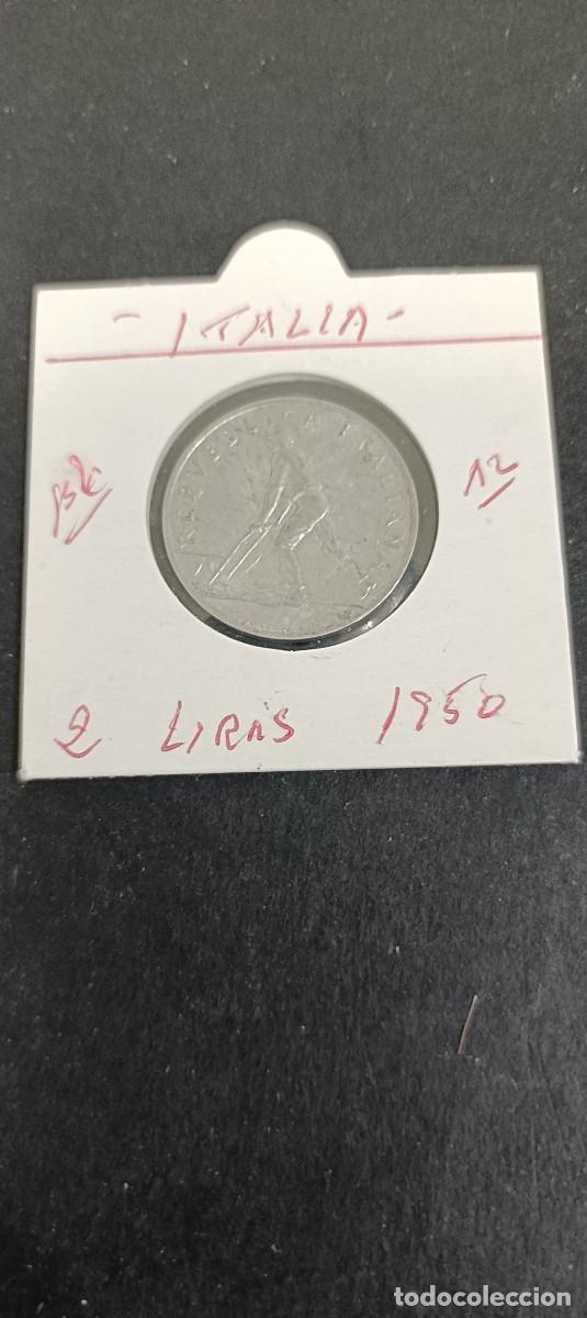 Monedas antiguas de Europa: ITALIA 2 LIRAS 1950 BC KM=88 (ALUMINIO