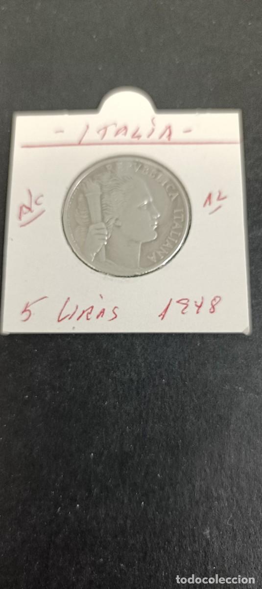 Monedas antiguas de Europa: ITALIA 5 LIRAS 1948 BC KM=89 (ALUMINIO