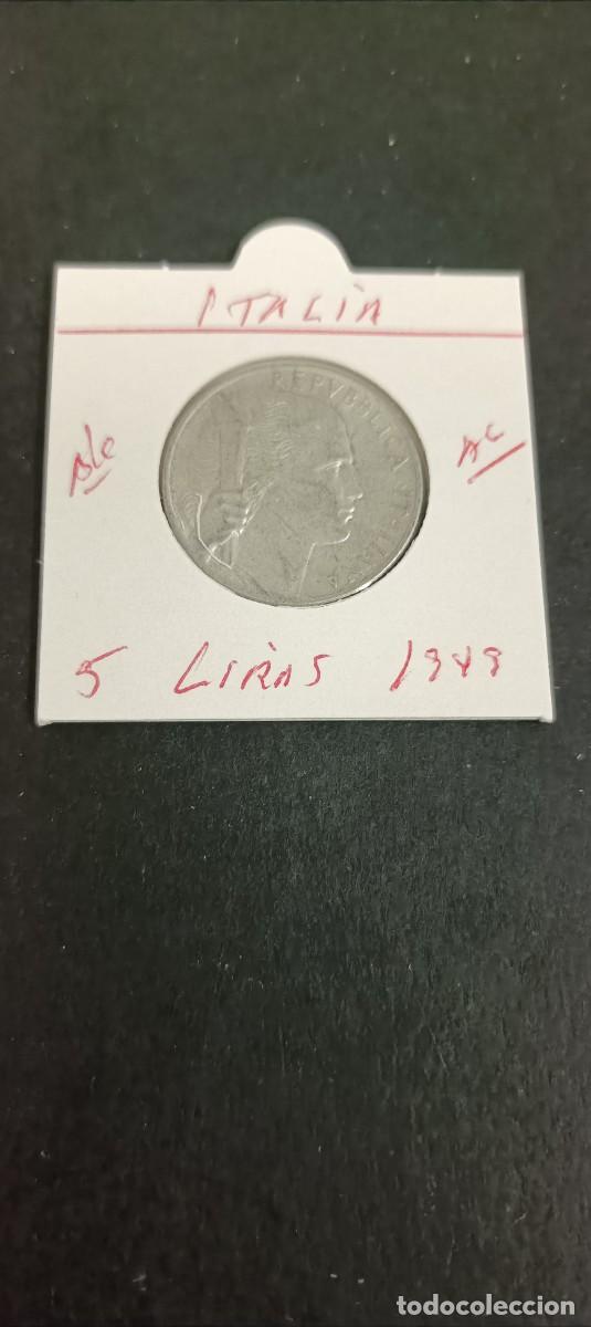 Monedas antiguas de Europa: ITALIA 5 LIRAS 1949 BC KM=89 (ALUMINIO