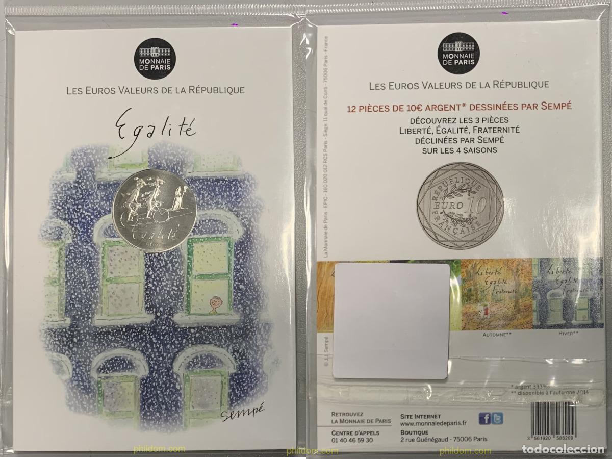 Monedas antiguas de Europa: 3621 FRANCIA 2014 FRANCIA 10 EURO &Eacute;GALIT&Eacute; SEMP&Eacute; (INVIERNO) 2014 PESSACO