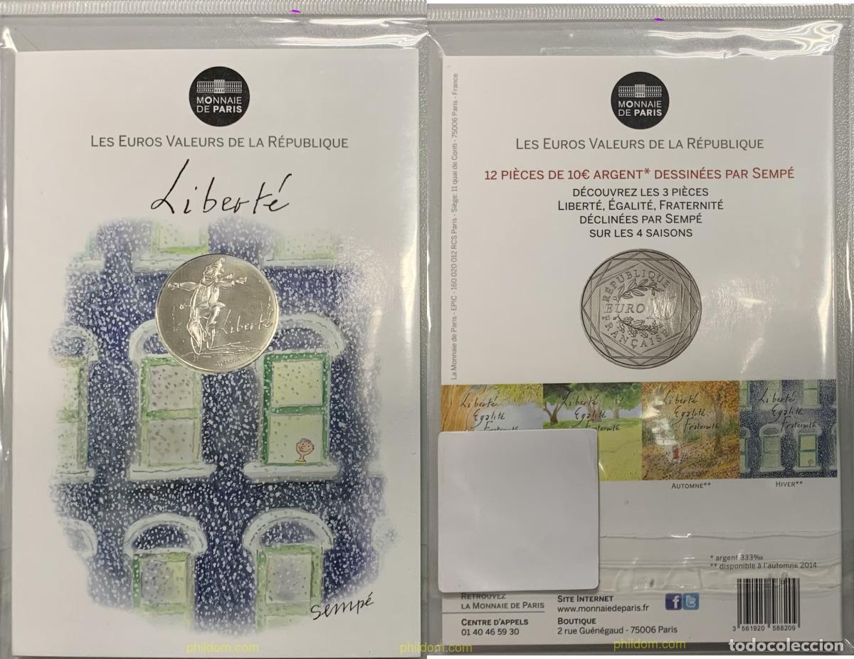 Monedas antiguas de Europa: 3620 FRANCIA 2014 FRANCIA 10 EURO LIBERT&Eacute; SEMP&Eacute; (INVIERNO) 2014 PESSAC