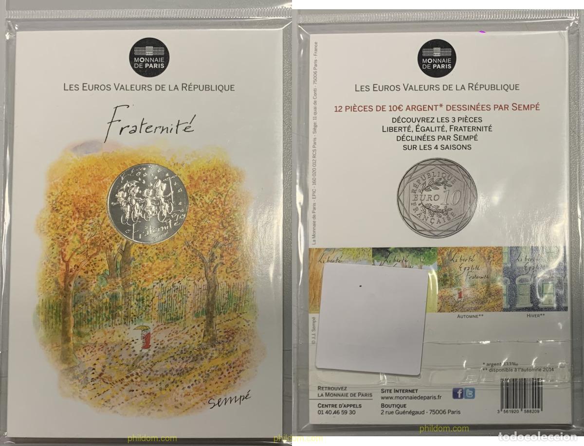 Monedas antiguas de Europa: 3619 FRANCIA 2014 FRANCIA 10 EURO FRATERNIT&Eacute; SEMP&Eacute; (PRIMAVERA) 2014 PESSAC