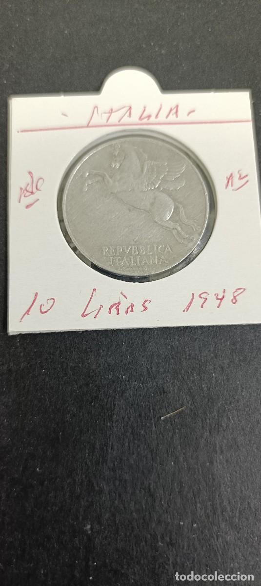 Monedas antiguas de Europa: ITALIA 10 LIRAS 1948 BC KM=90 (ALUMINIO