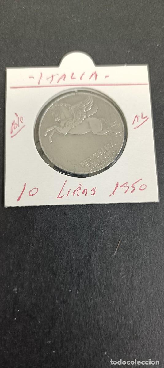 Monedas antiguas de Europa: ITALIA 10 LIRAS 1950 BC KM=90 (ALUMINIO