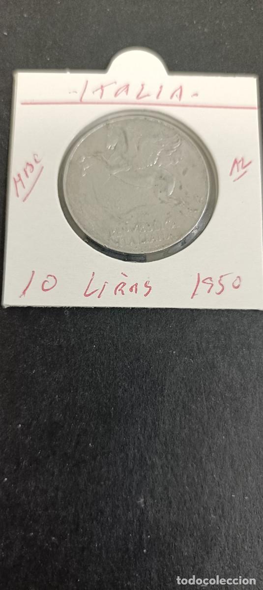 Monedas antiguas de Europa: ITALIA 10 LIRAS 1950 MBC KM=90 (ALUMINIO