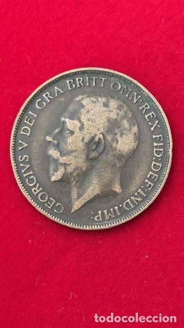 Monedas antiguas de Europa: 1 penique, Jorge V, 1912 H MBC