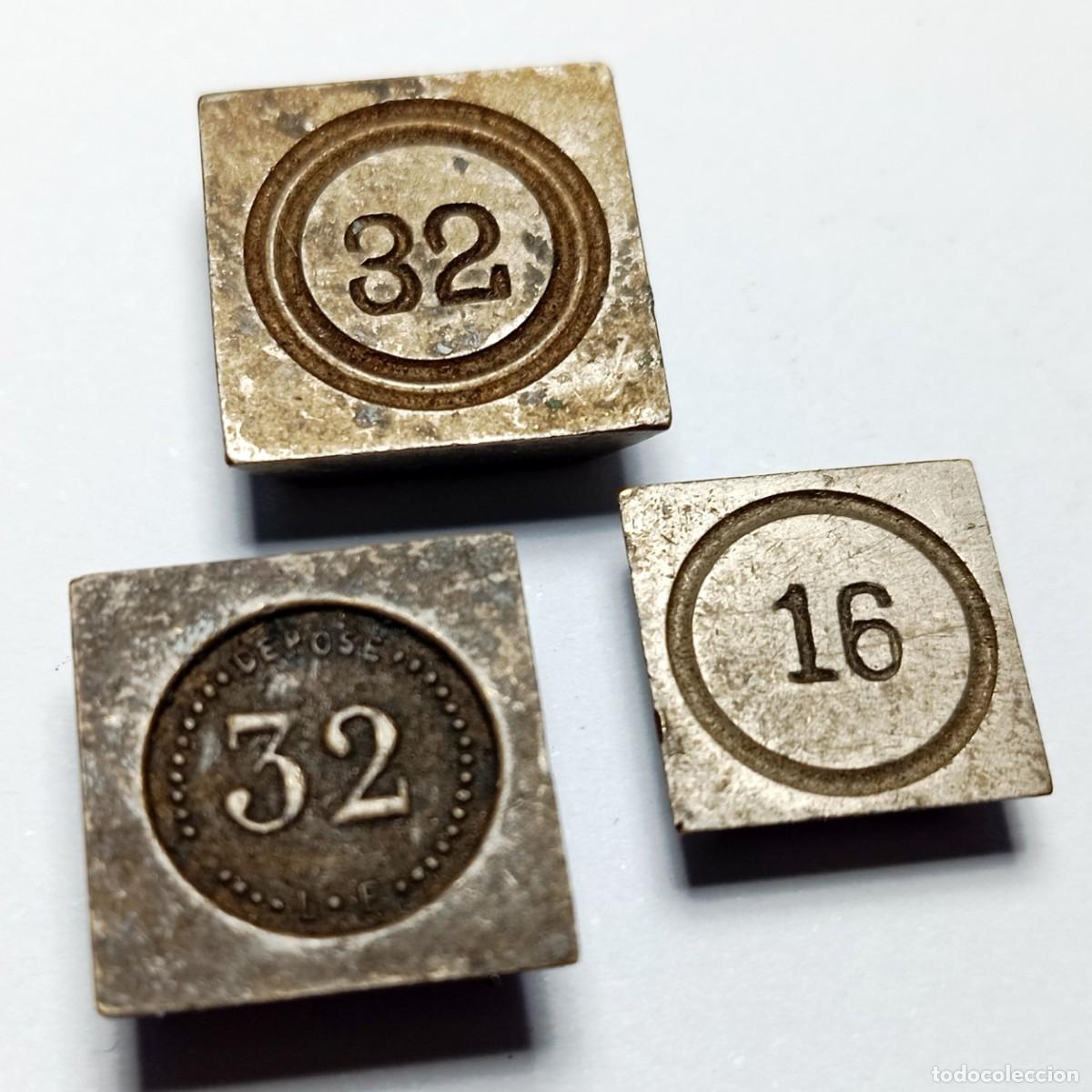 Monedas antiguas de Europa: ⚜️ BBD6 6. Francia. 3 ponderales para escudos y doblones de oro espa&ntilde;oles. 3,28, 6,54 y 6,55 g