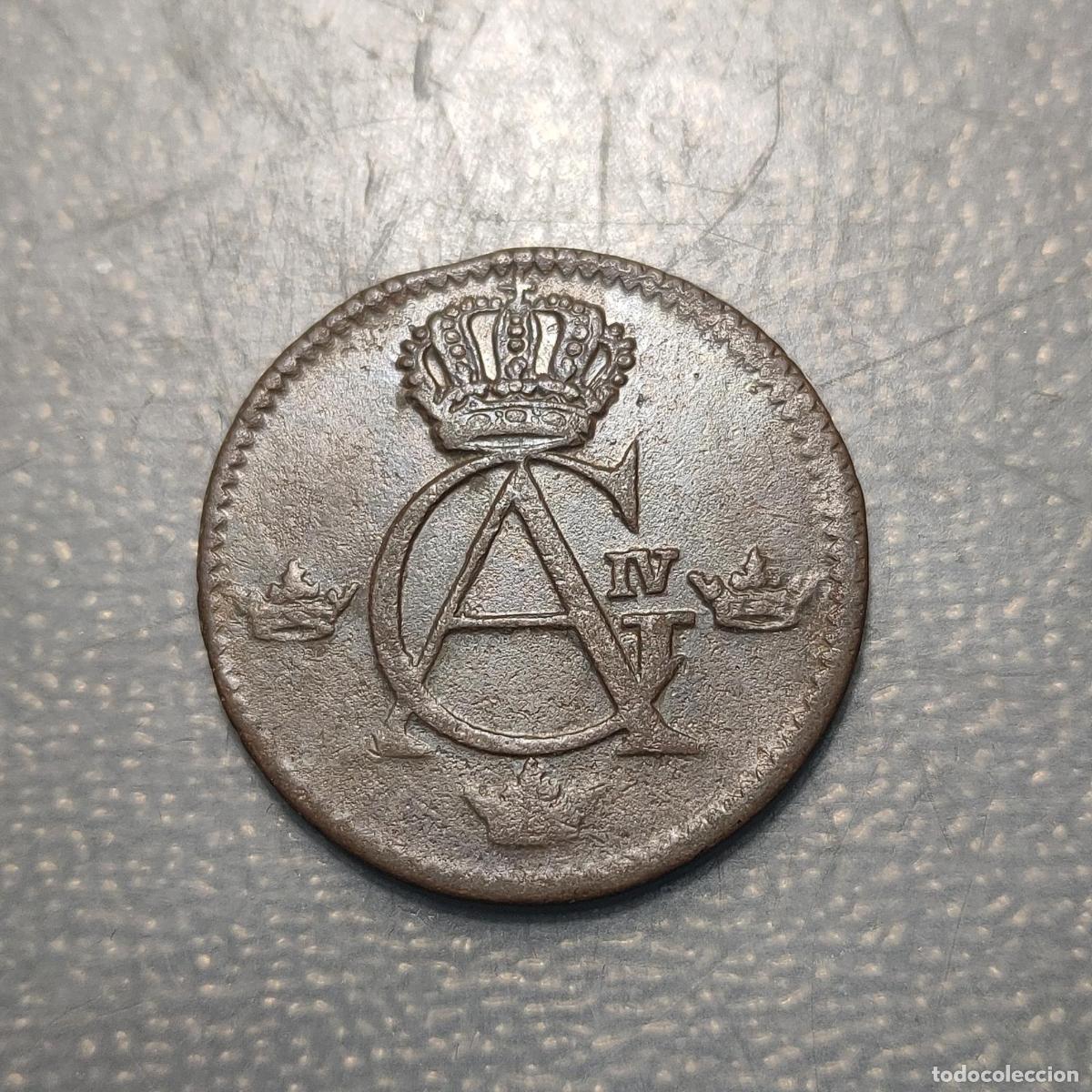 Monedas antiguas de Europa: SUECIA SWEDEN GUSTAV IV ADOLF 1/4 SKILLING 1802 MBC