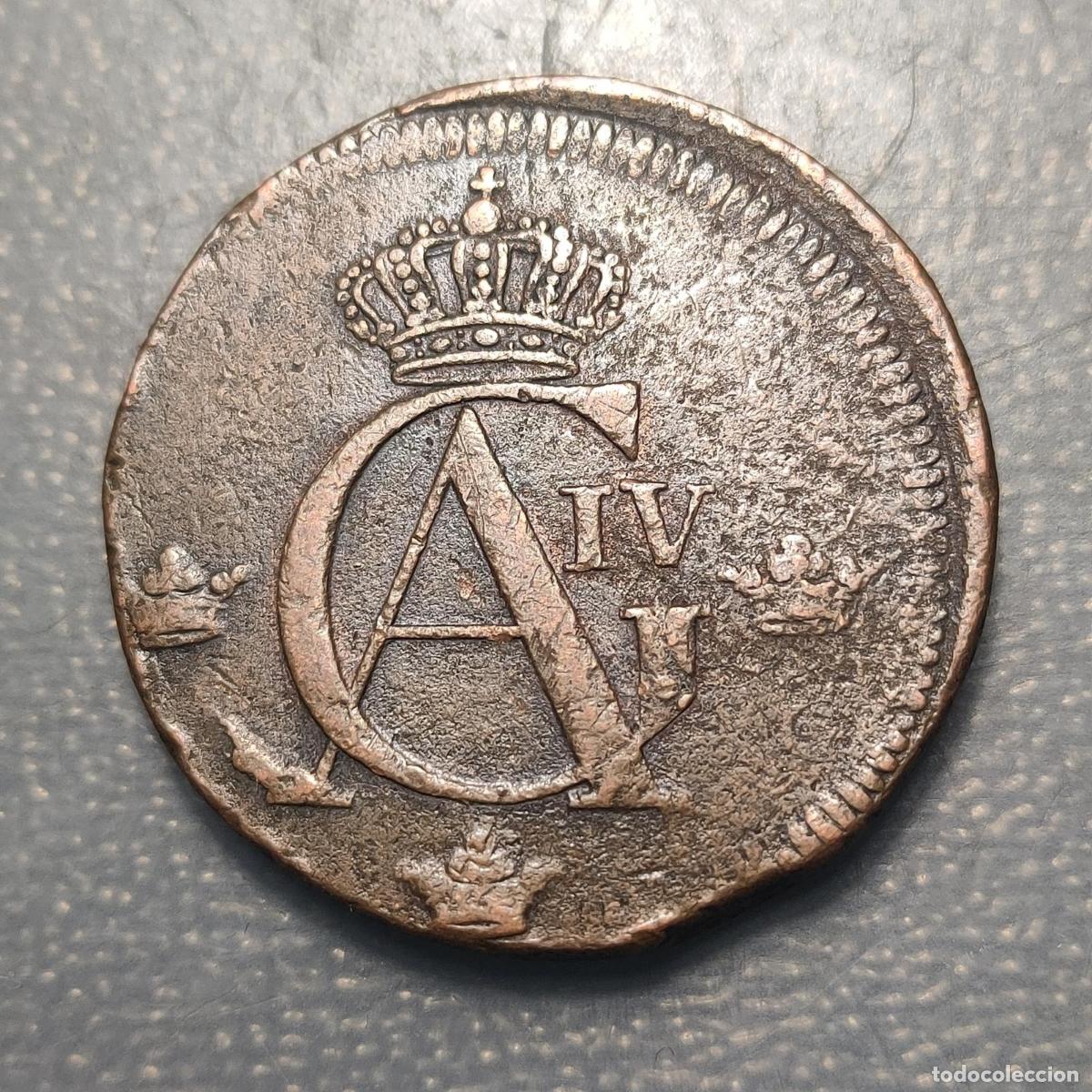 Monedas antiguas de Europa: SUECIA SWEDEN GUSTAV IV ADOLF 1 SKILLING 1802