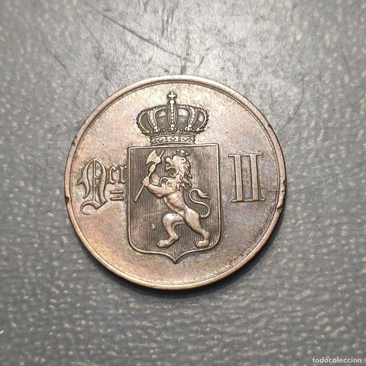 Monedas antiguas de Europa: NORUEGA NORWAY OSCAR II 5 ORE 1876 MBC/MBC+