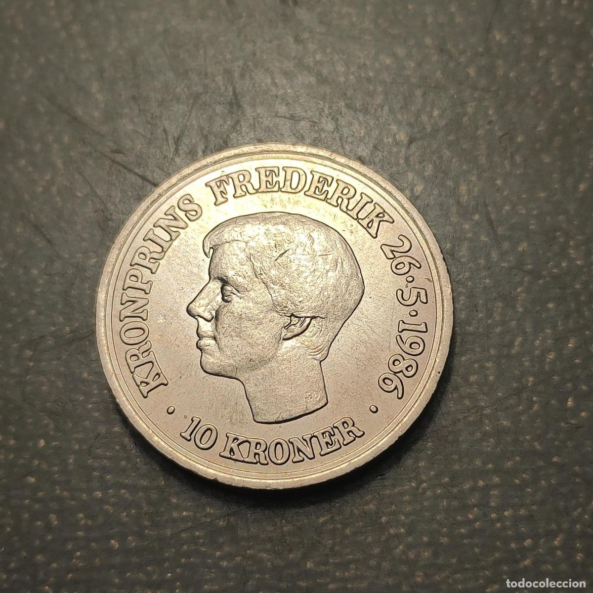 Monedas antiguas de Europa: DINAMARCA DENMARK 10 KRONER 1986 CUMPLEA&Ntilde;OS PRINCESA SC-/SC