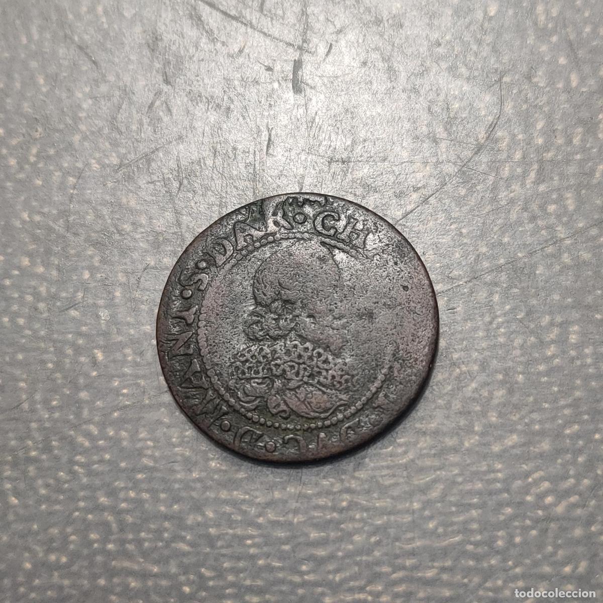 Monedas antiguas de Europa: FRANCIA FRANCE NEVERS &amp; RETHEL CARLOS GONZAGA DOUBLE TOURNOIS 1634