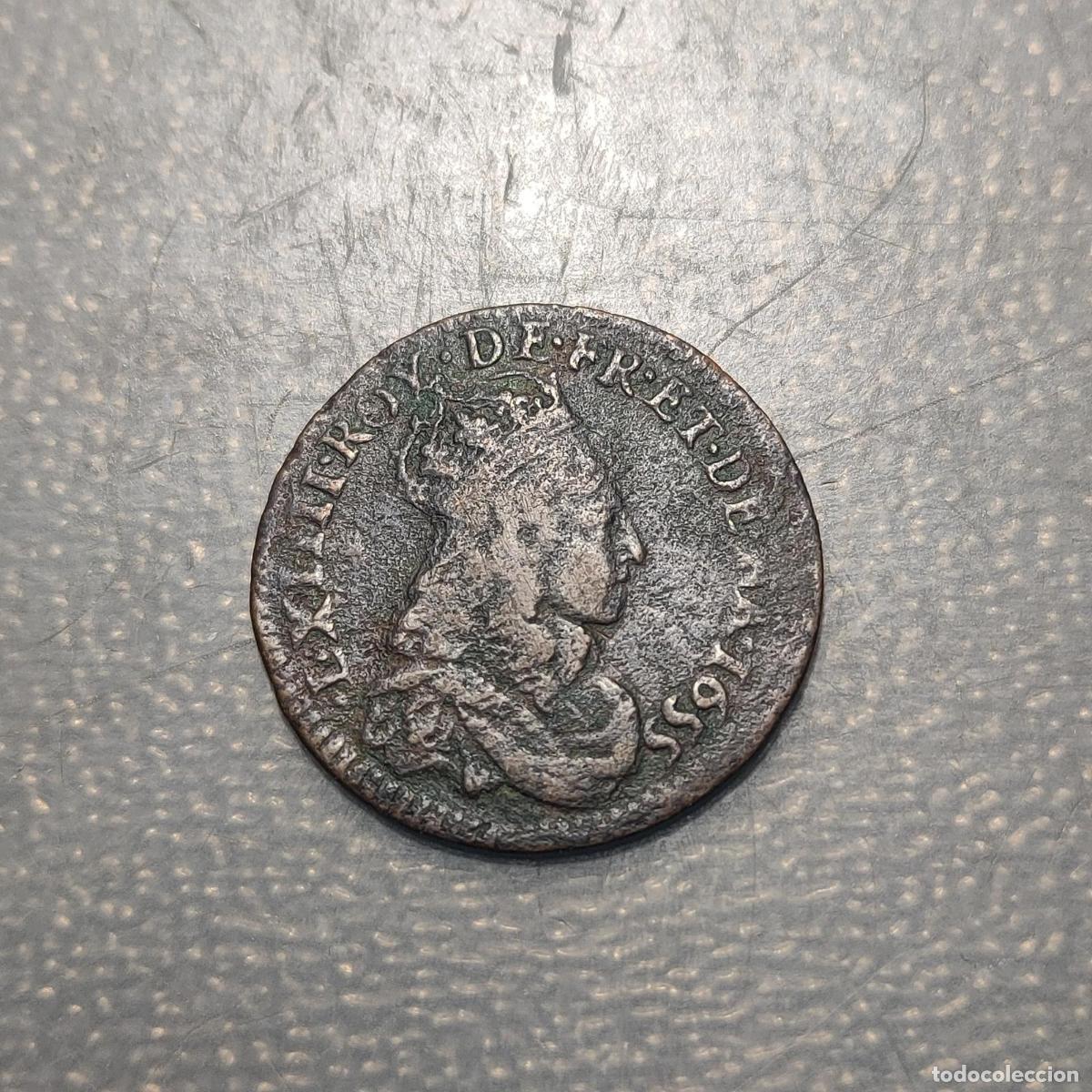 Monedas antiguas de Europa: FRANCIA FRANCE LOUIS XIV DOUBLE TOURNOIS 1655 A BC+