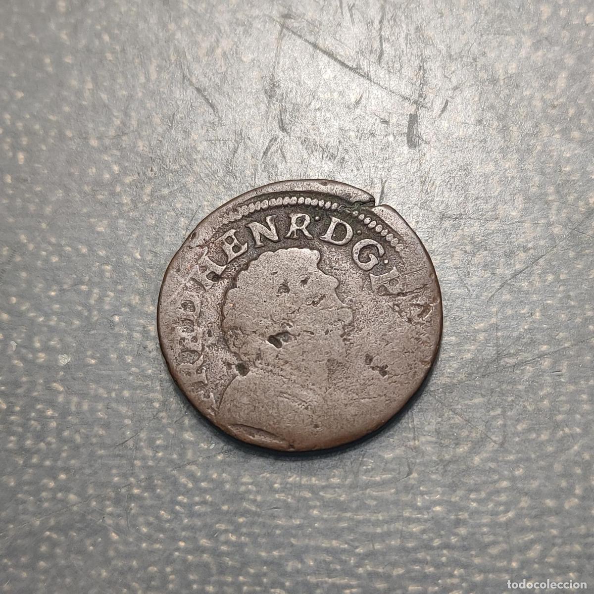 Monedas antiguas de Europa: FRANCIA FRANCE ORANGE FREDERIC HENRI DE NASSAU DOUBLE TOURNOIS 1640