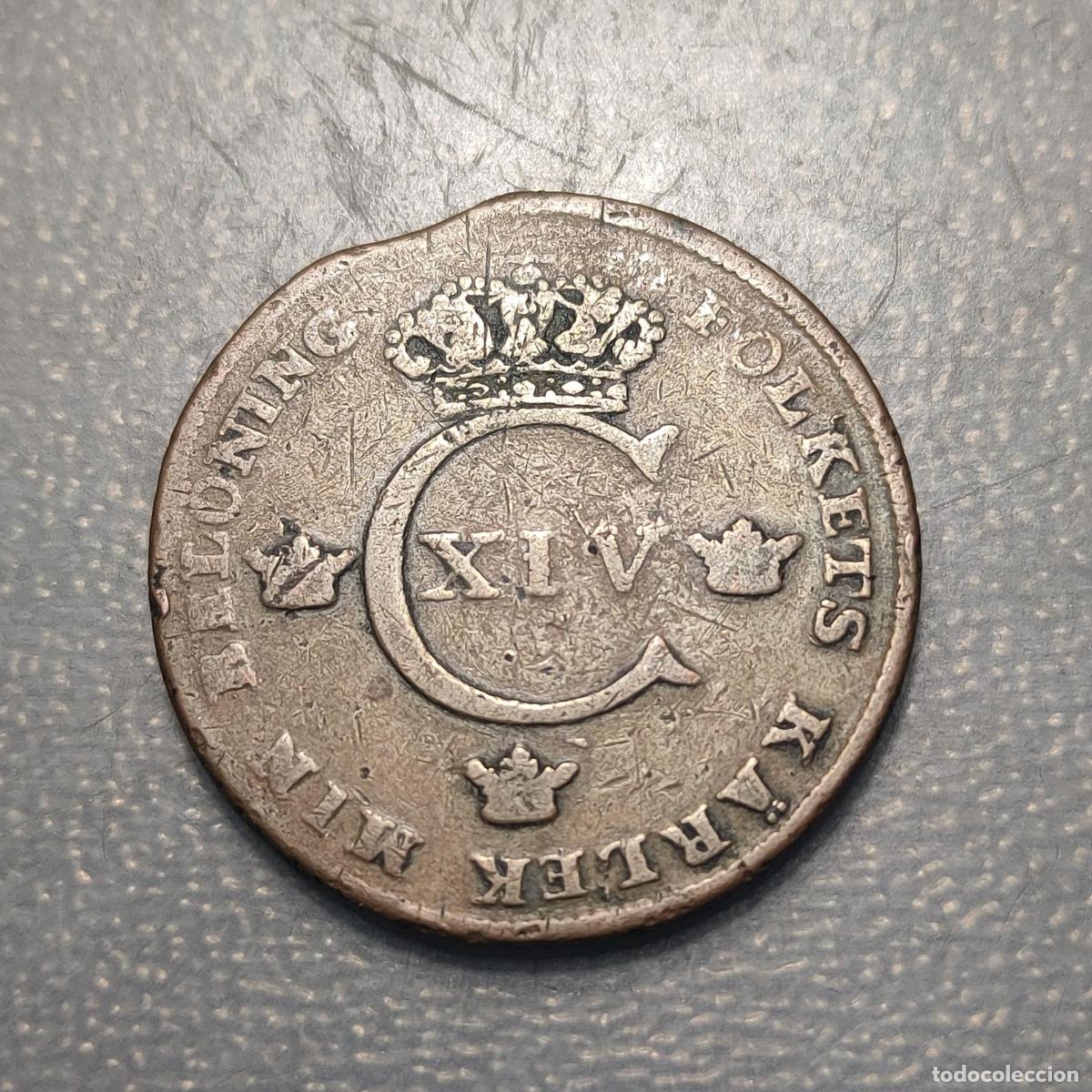 Monnaies anciennes de Europe: SUECIA SWEDEN CARL XIV 1 SKILLING 1819