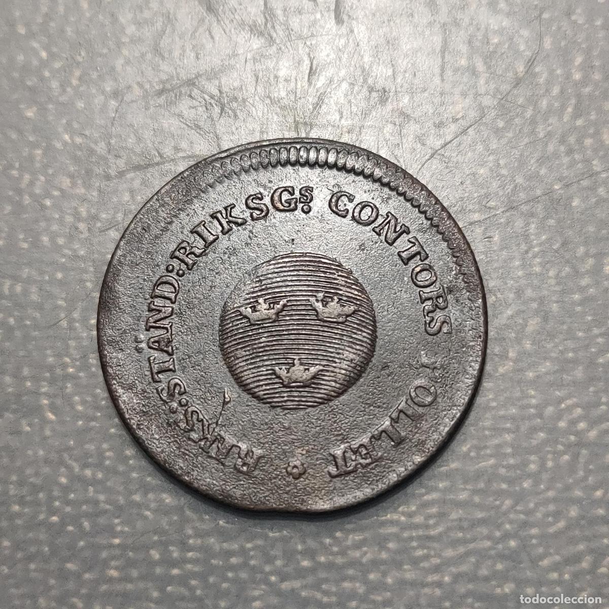 Monedas antiguas de Europa: SUECIA SWEDEN GUSTAV IV ADOLF 1/2 SKILLING 1799 MBC