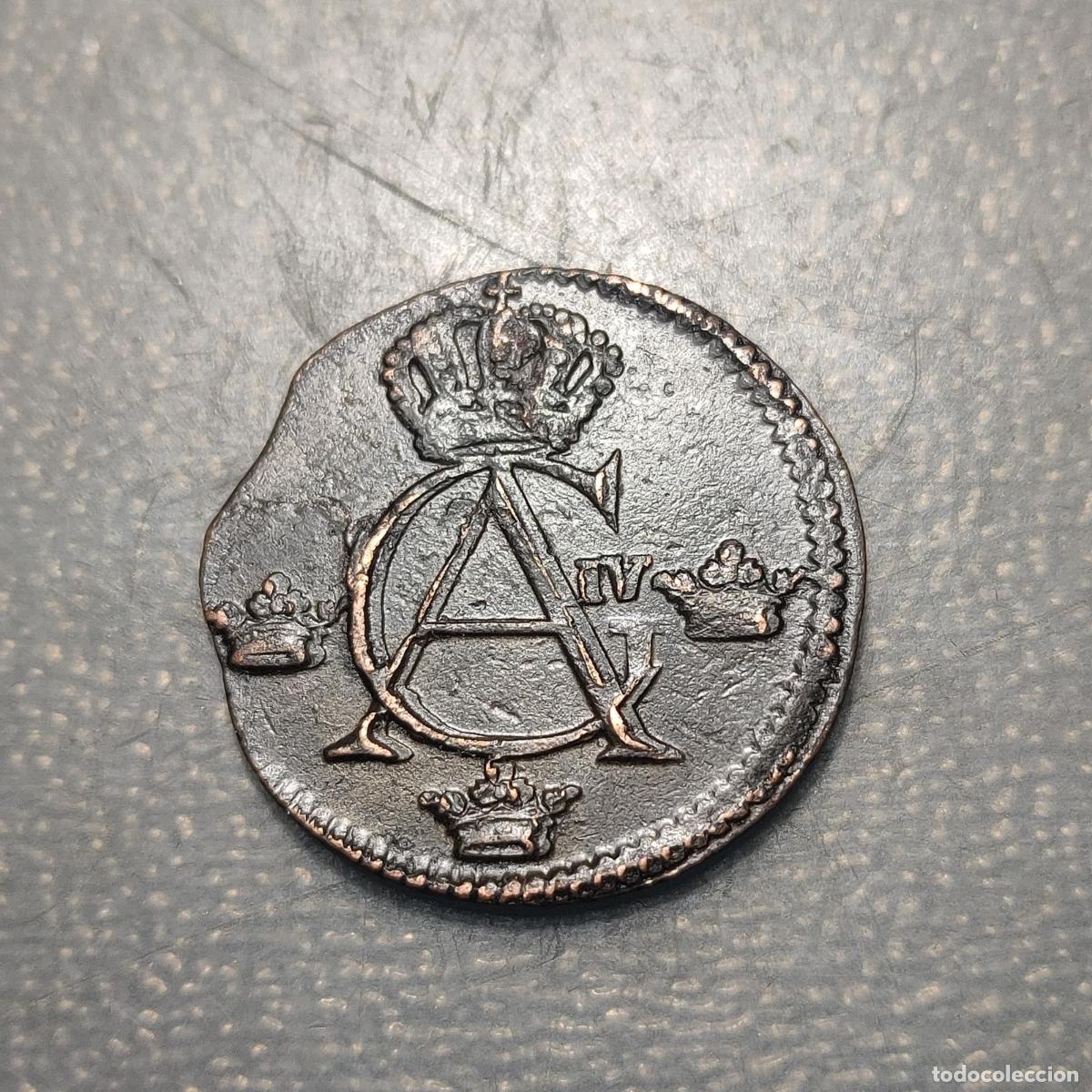 Monedas antiguas de Europa: SUECIA SWEDEN GUSTAV IV ADOLF 1/4 SKILLING 1806 MBC+