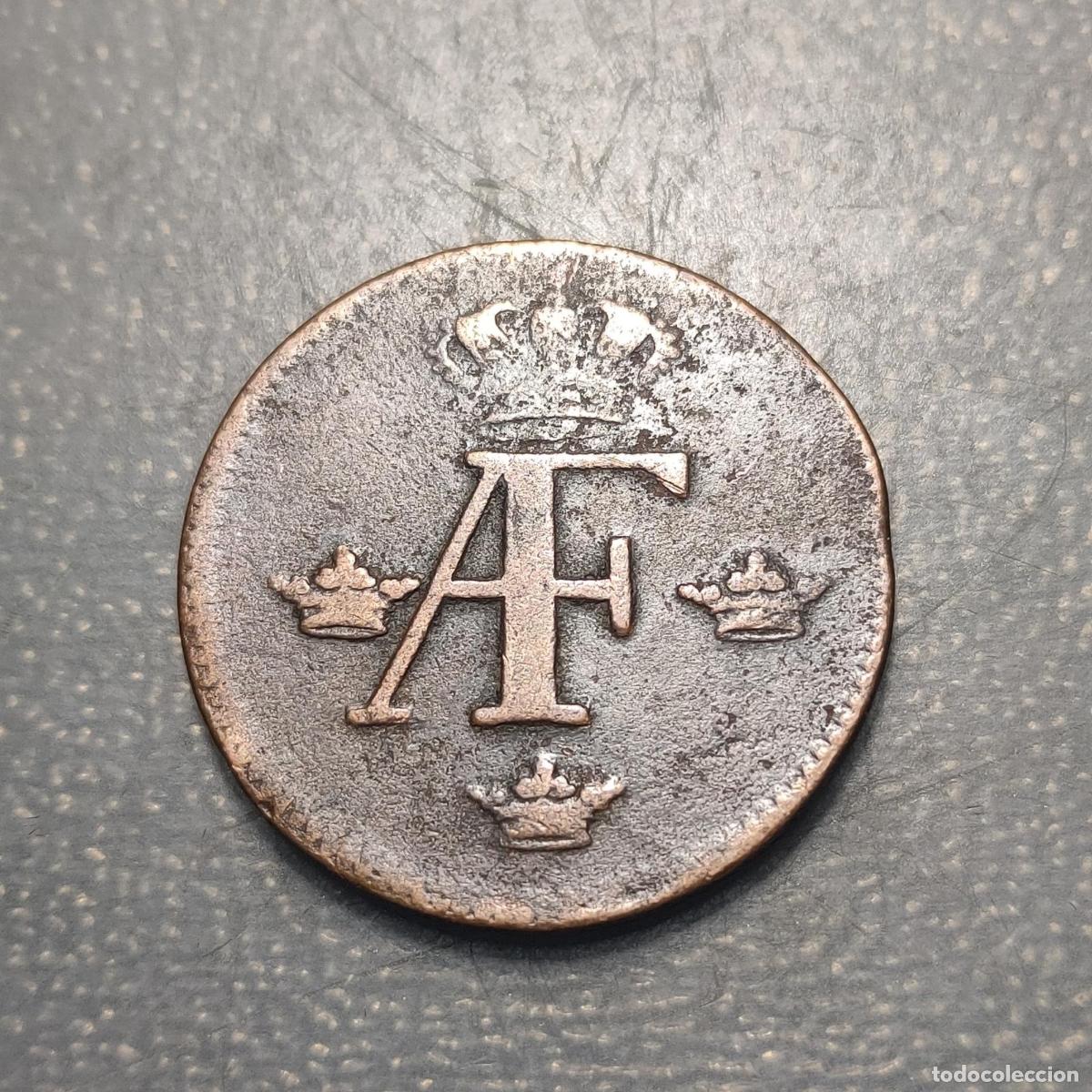 Monedas antiguas de Europa: SUECIA SWEDEN ADOLF FREDRIK 1 ORE SILVERMYNT 1759 BC+/MBC-