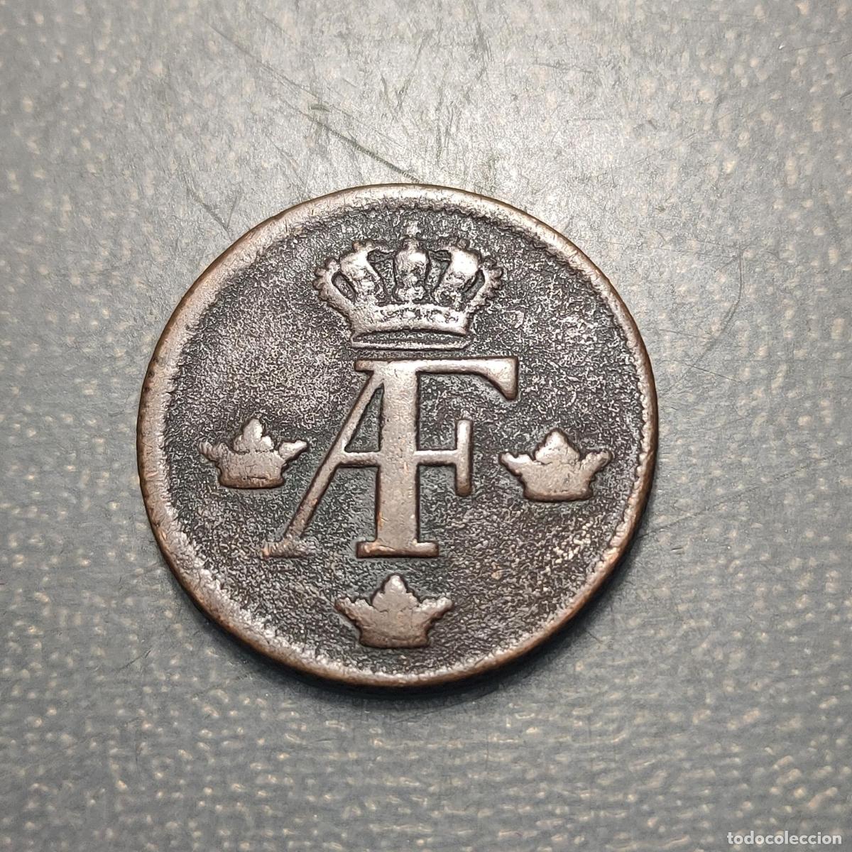 Monedas antiguas de Europa: SUECIA SWEDEN ADOLF FREDRIK 1 ORE SILVERMYNT 1759 MBC