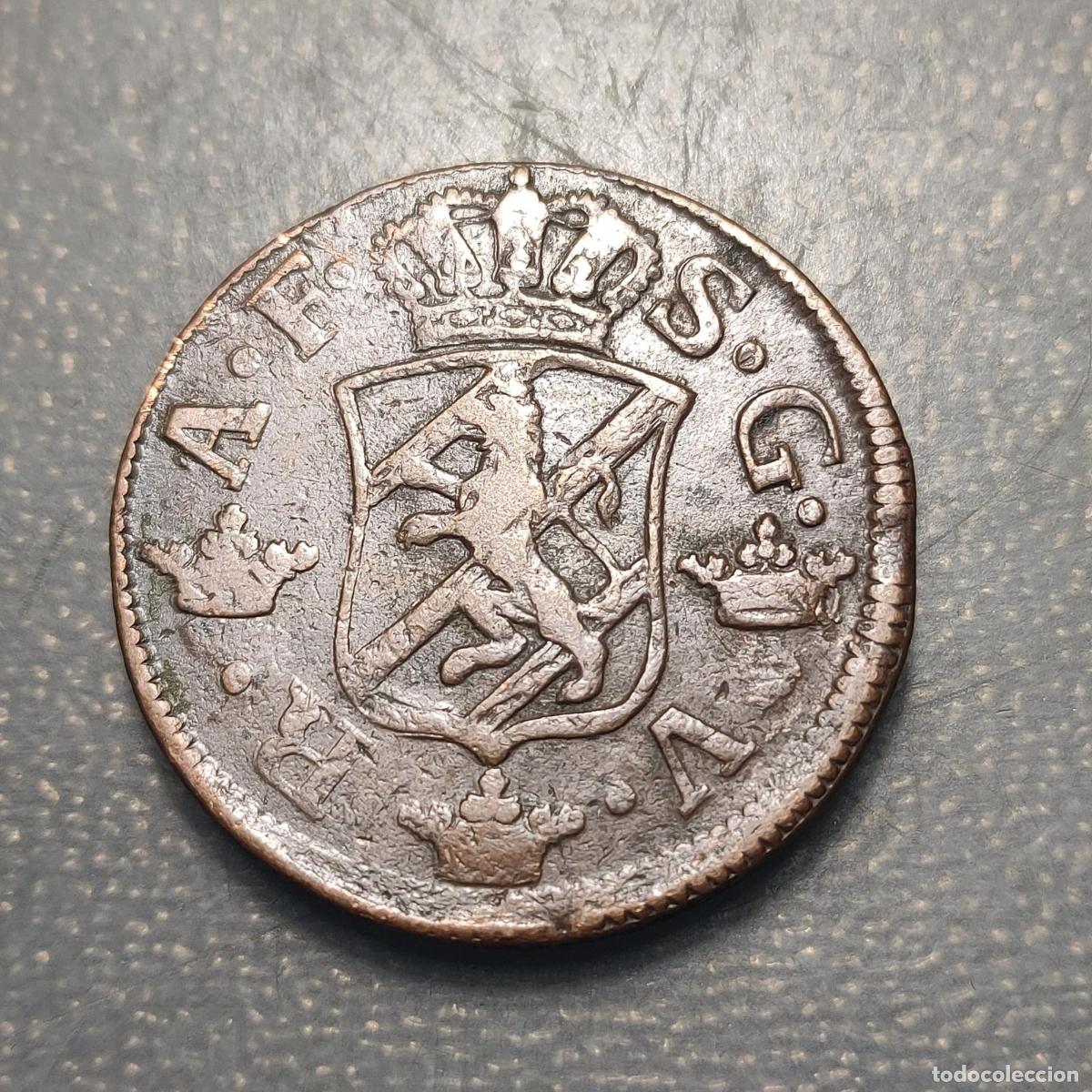 Monedas antiguas de Europa: SUECIA SWEDEN FREDERICK I 2 ORE SILVERMYNT 1761 MBC