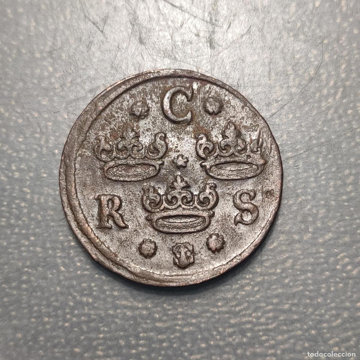 Monedas antiguas de Europa: SUECIA SWEDEN KRISTINA 1/4 ORE 1635?
